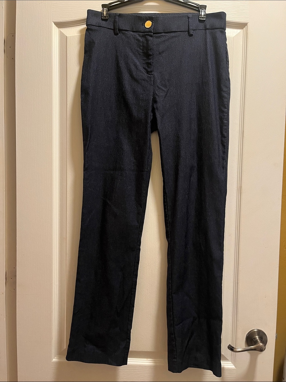 Rafaella Navy Straight-Leg Pants